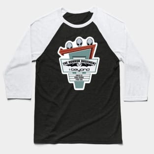 The Horror Basement & Beyond Alien Logo Baseball T-Shirt